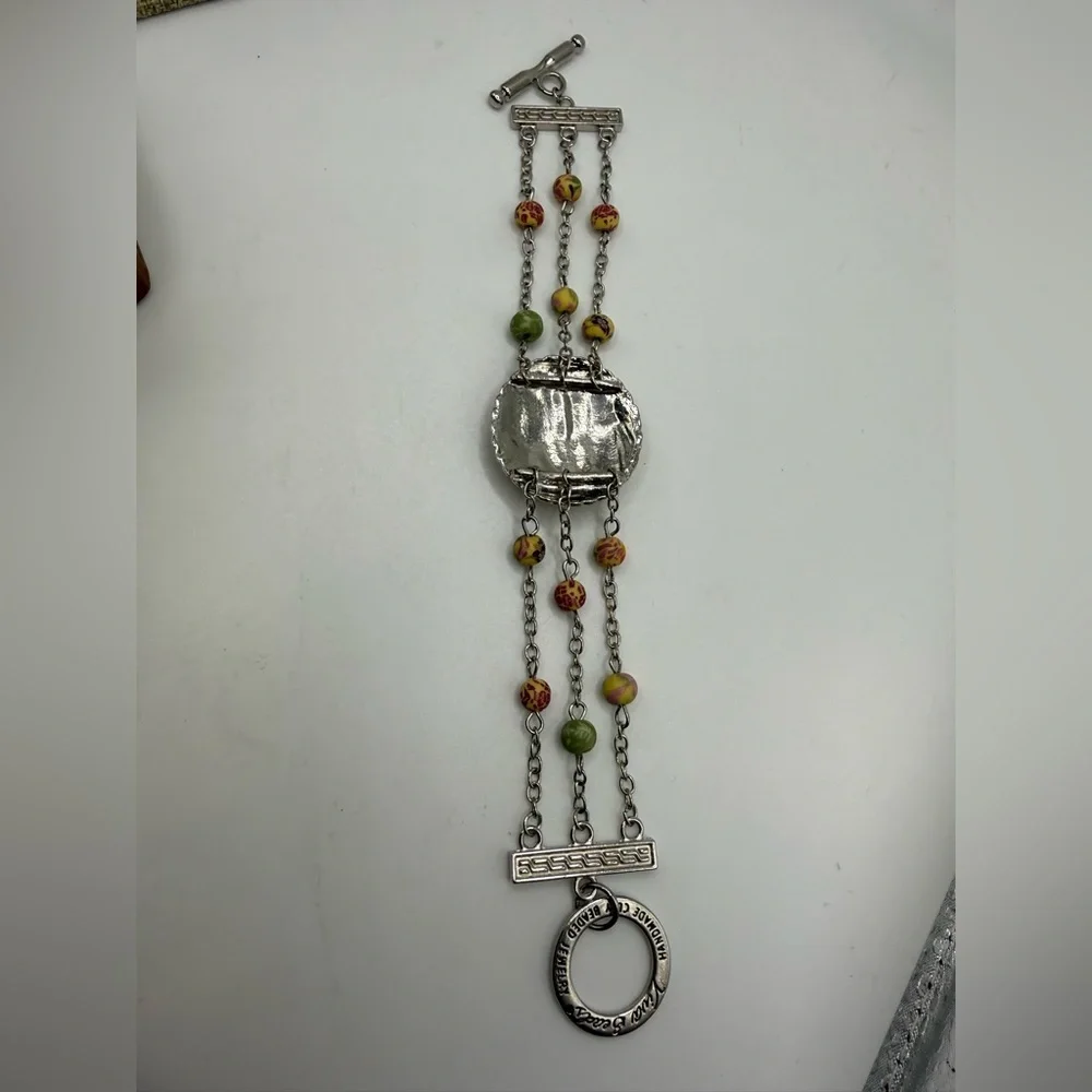 Viva Beads Handmade Clay Beaded Bracelet 7.5”